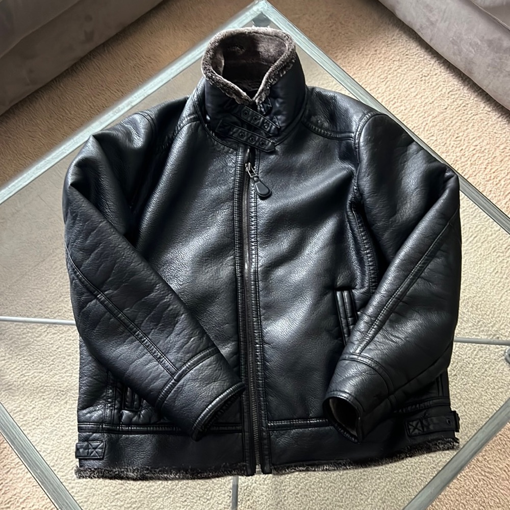 Mens Pre-Owned Rivet Xl Faux Fur Coat